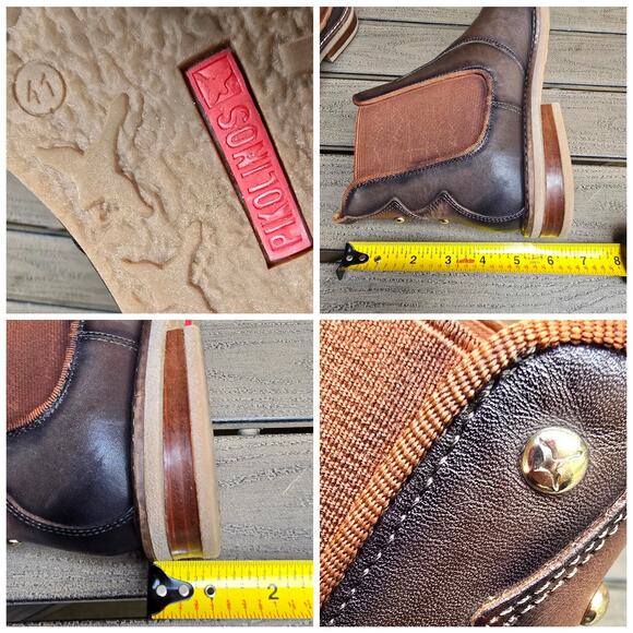 Pikolinos Aldaya Chelsea Boots Size EU41 US 10 - 10.5 Brown Leather Ankle Bootie - Picture 5 of 12